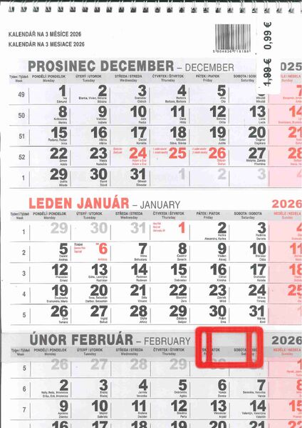 3-MESACNY KALENDAR 2026